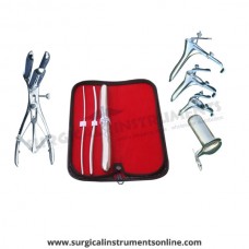 Hegar uterine dilator 3 pieces set,3-4, 5-6, 17-18, mathieu speculum, grave 3pcs, collin large